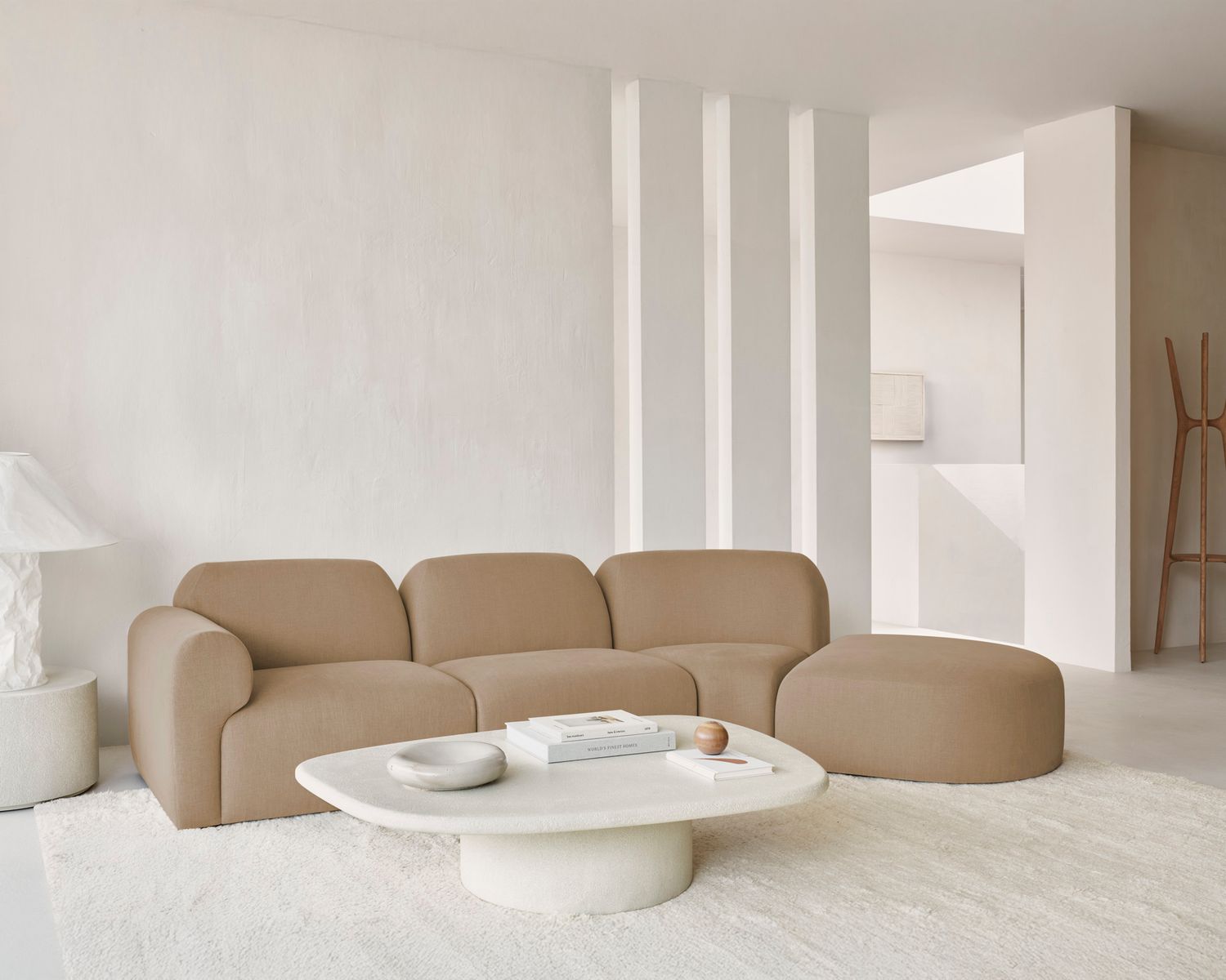 Ethnicraft - Bulky Modulsofa - 1-Sitzer, Light Sepia