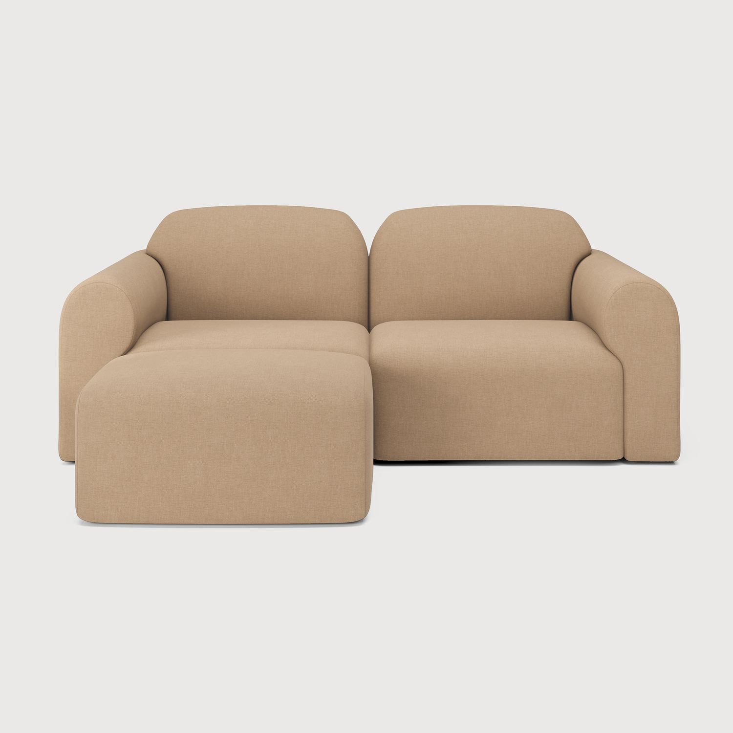 Ethnicraft - Bulky Modulsofa - 1-Sitzer, Armlehne links, Light Sepia
