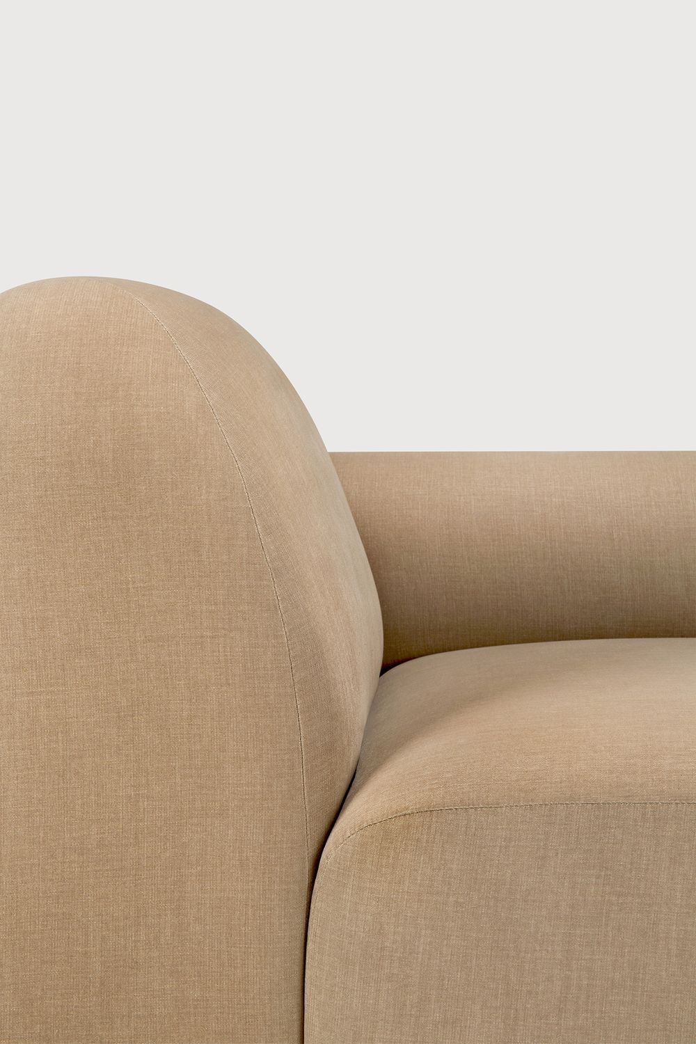 Ethnicraft - Bulky Modulsofa - 1-Sitzer, Armlehne links, Light Sepia