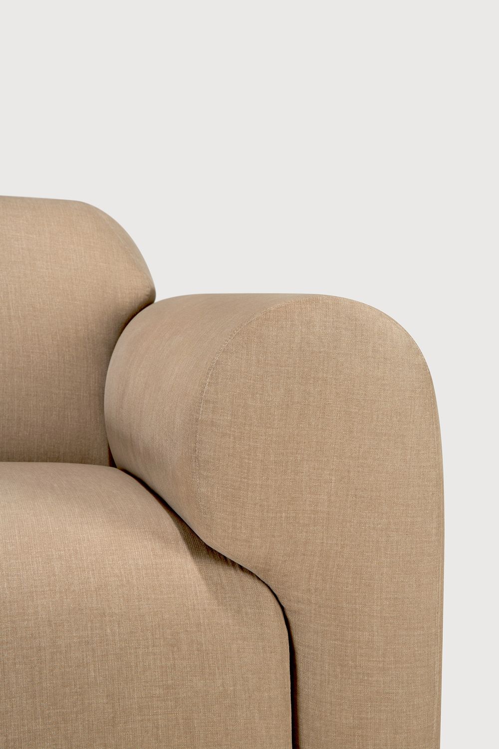 Ethnicraft - Bulky Modulsofa - 1-Sitzer, Armlehne links, Light Sepia