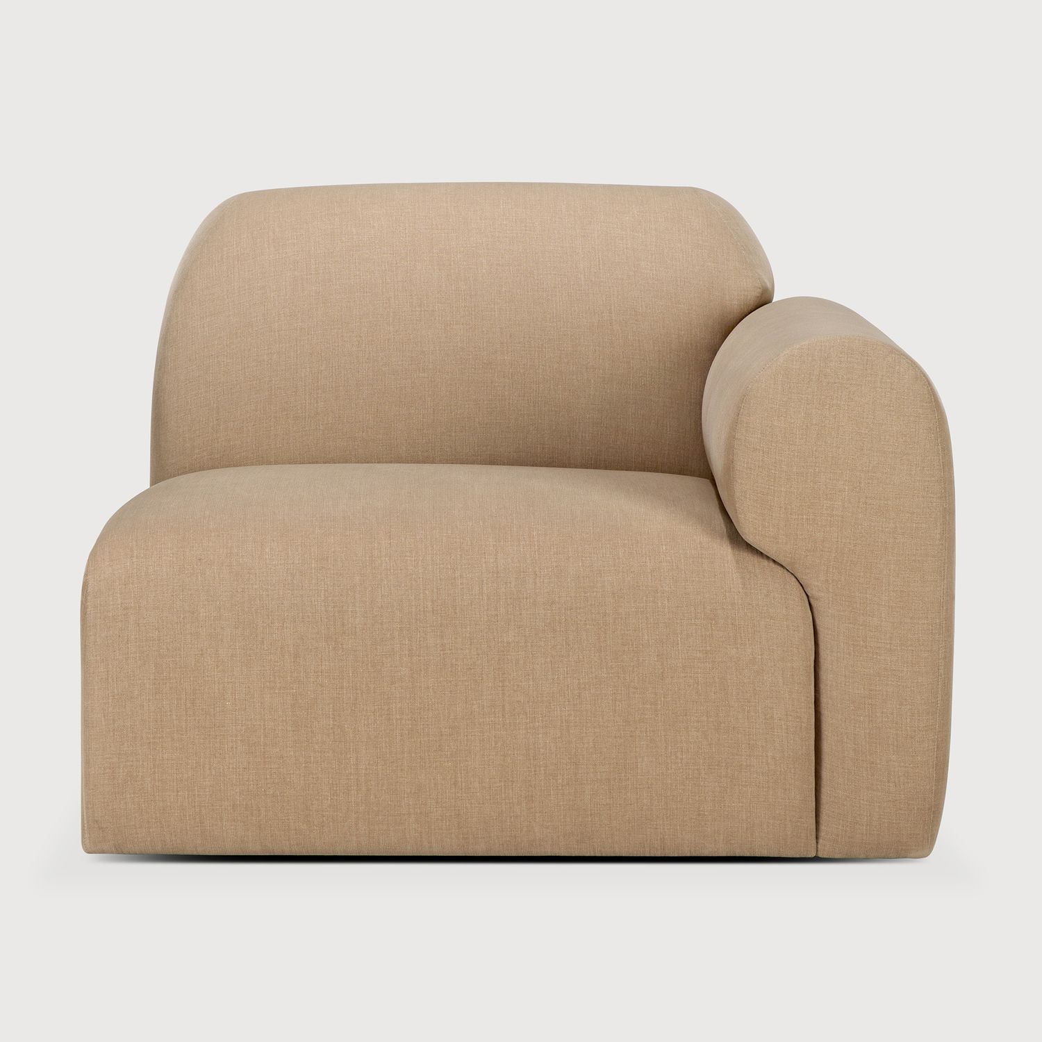 Ethnicraft - Bulky Modulsofa - 1-Sitzer, Armlehne links, Light Sepia