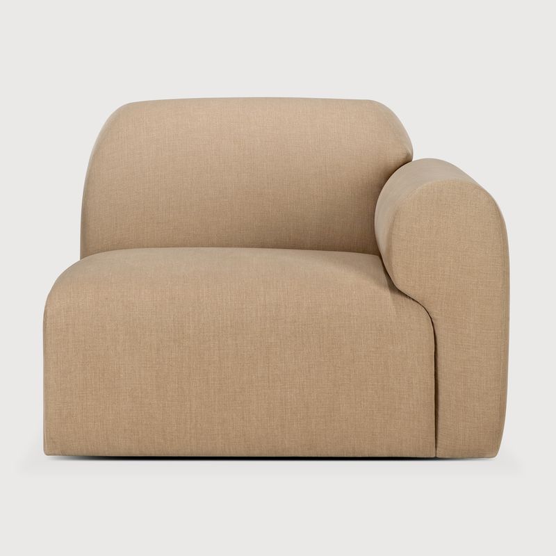 Ethnicraft - Bulky Modulsofa - 1-Sitzer, Armlehne links, Light Sepia