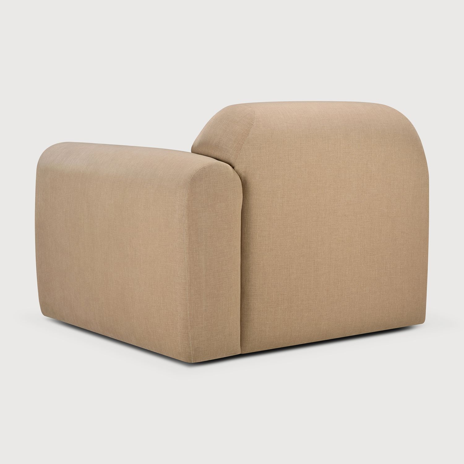 Ethnicraft - Bulky Modulsofa - 1-Sitzer, Armlehne links, Light Sepia