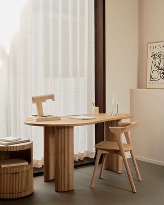 Ethnicraft - Bureau Boomerang - chêne laqué