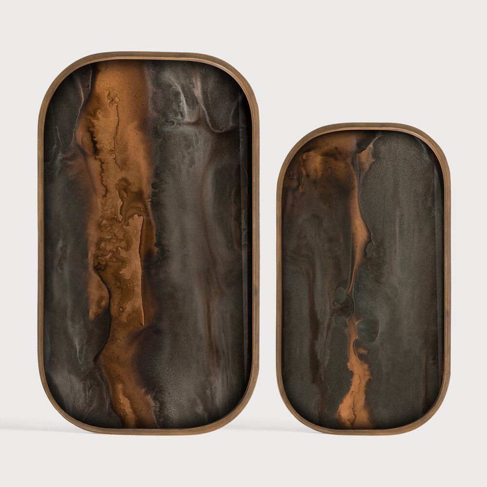 Ethnicraft - Organic Minitablett - Glas, bronze, rechteckig, XL