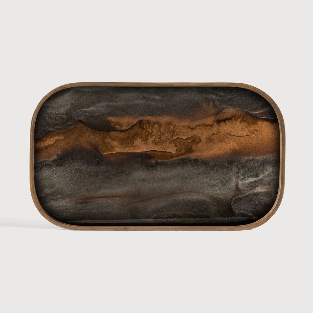 Ethnicraft - Organic Minitablett - Glas, bronze, rechteckig, XL