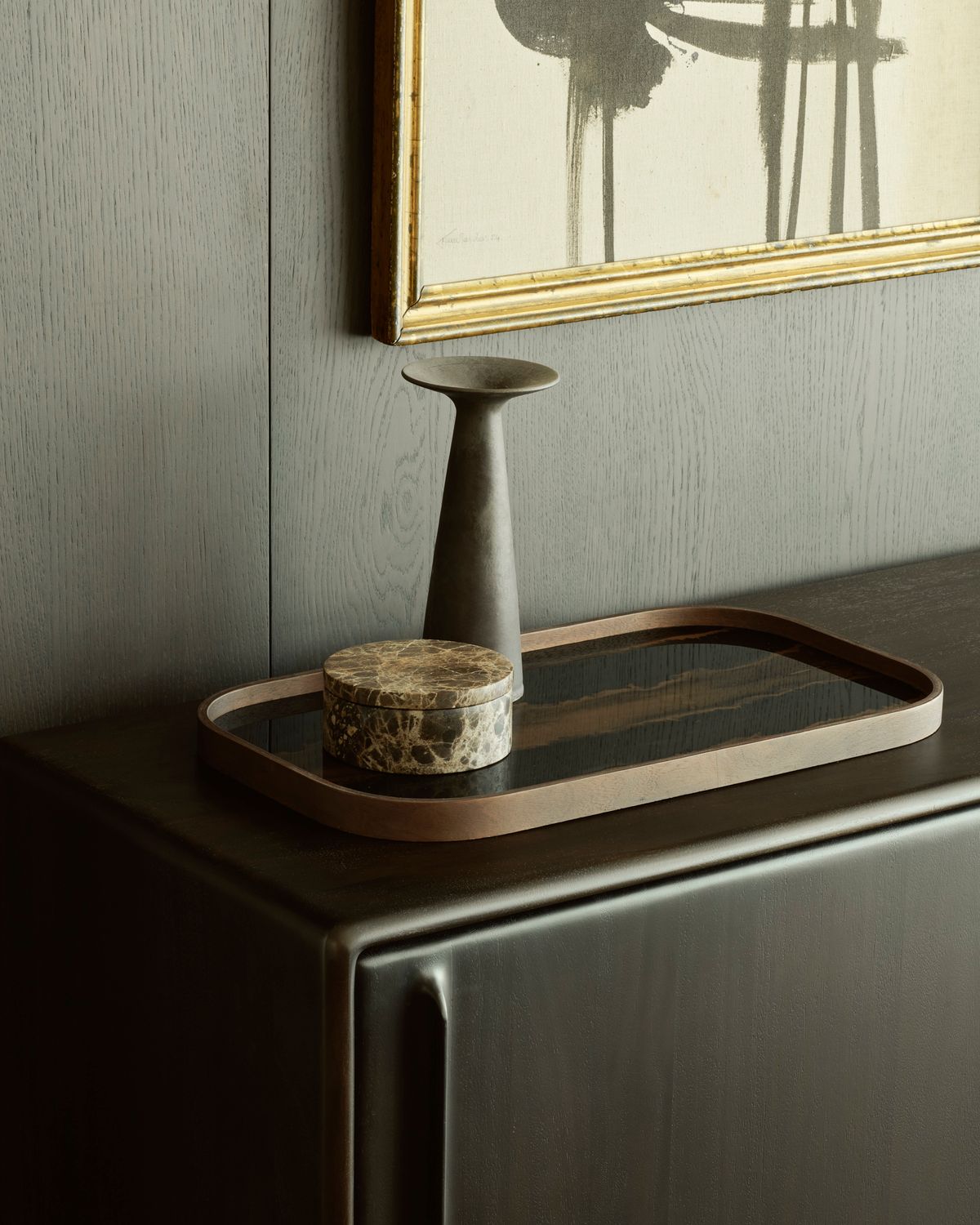 Ethnicraft - Organic Minitablett - Glas, bronze, rechteckig, XL