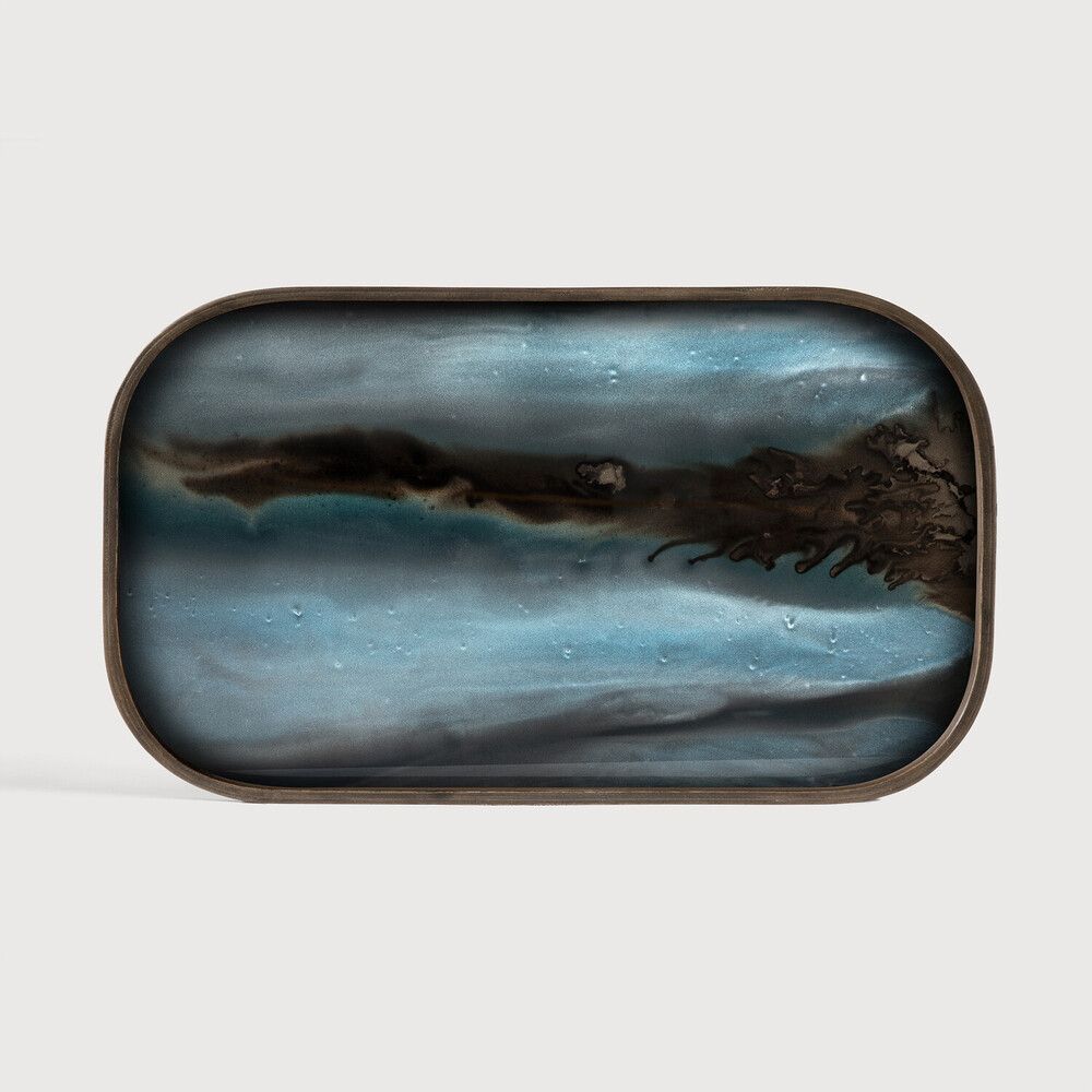 Ethnicraft - Organic Minitablett - Glas, gold, rechteckig, XL