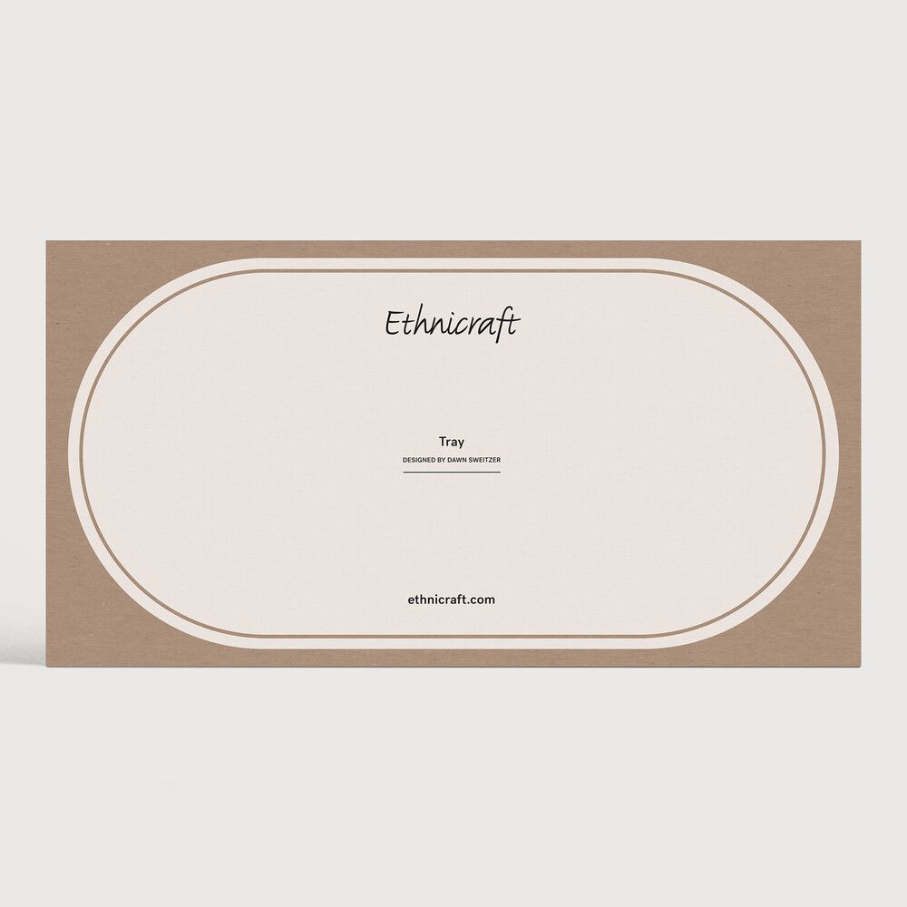 Ethnicraft - Organic Minitablett - Glas, gold, rechteckig, L