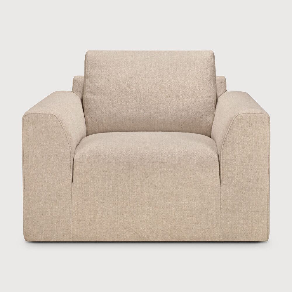 Ethnicraft - Ease Lounge Sessel - Leche Stoff