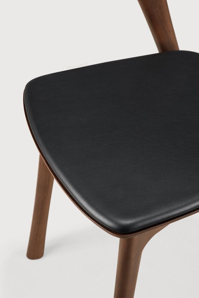 Ethnicraft - Bok Stuhl - Teak - Black Leder