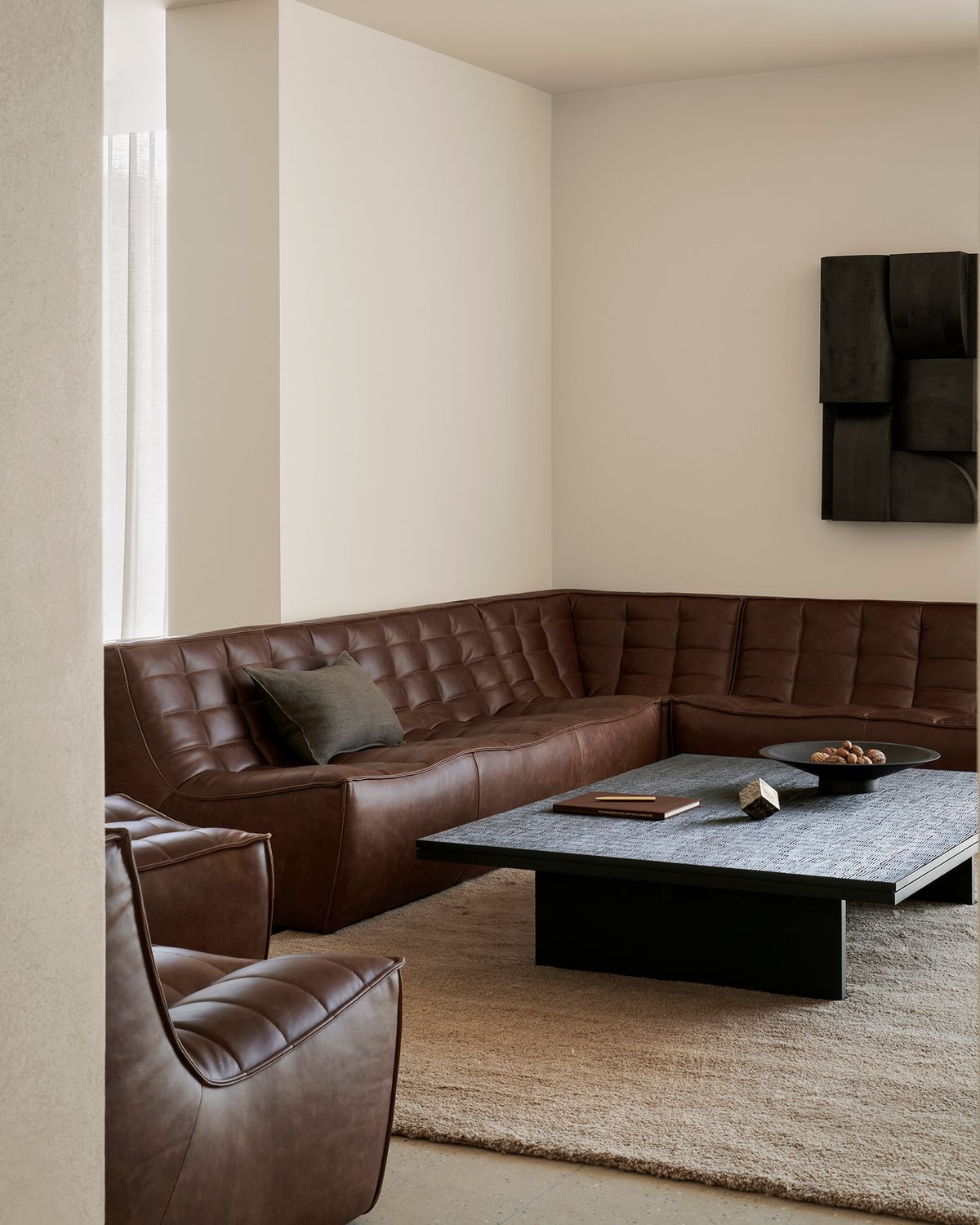Ethnicraft - N701 Modulsofa - Leder - kastanie