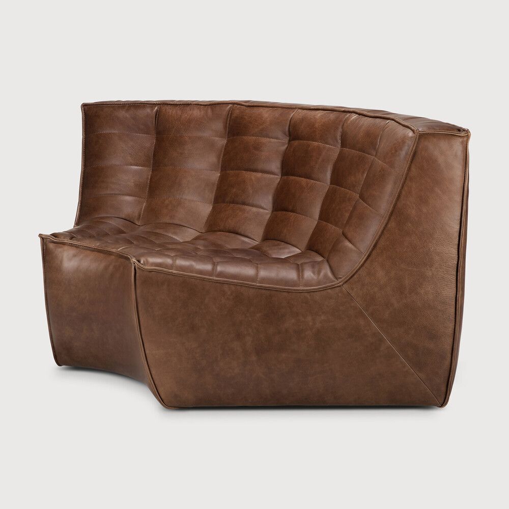 Ethnicraft - N701 Modulsofa - Leder - kastanie