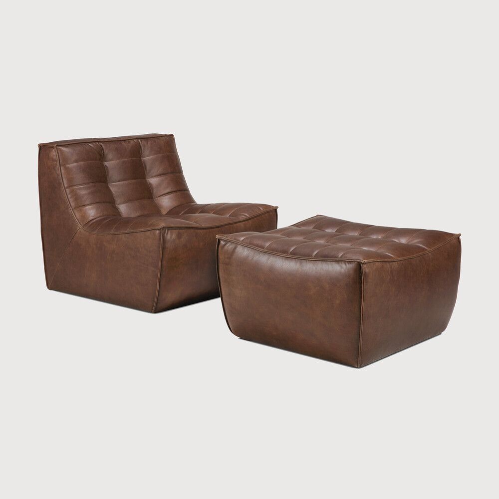 Ethnicraft - N701 Modulsofa - Leder - kastanie
