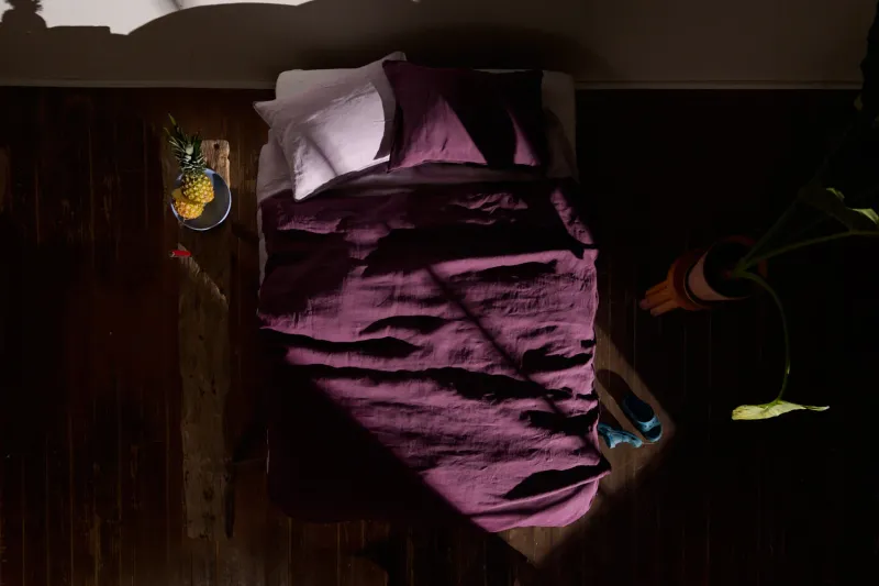 Lavie - Linus Bettwäsche - Leinen, Plum