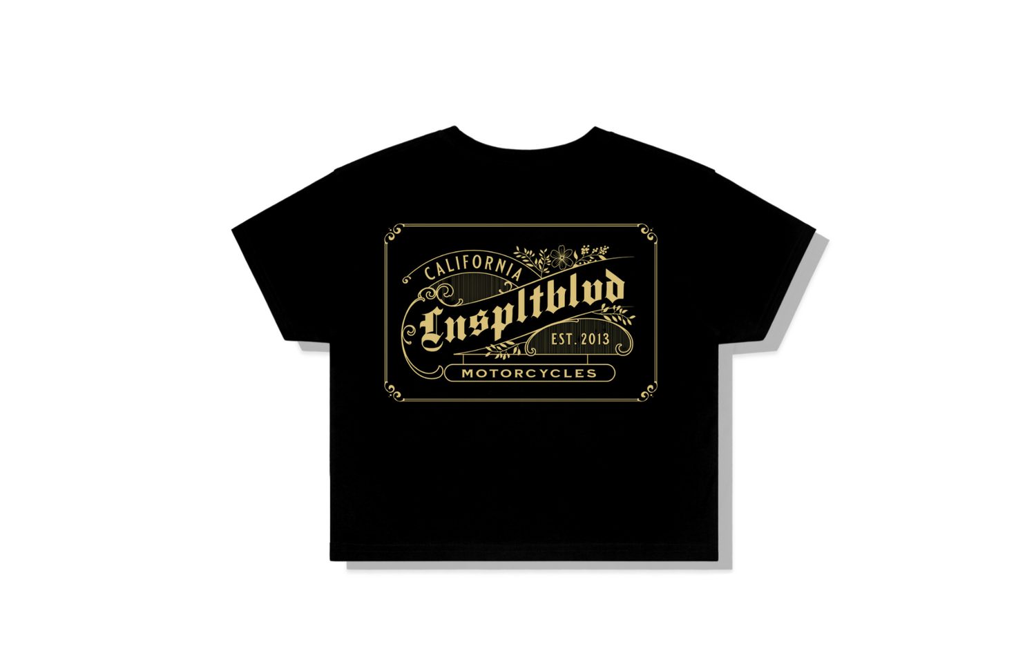 &quot;Stay Golden&quot; Women&#39;s Crop Tee (BLACK)