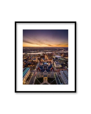 Albany Capitol Aerial at Dawn | Signed Print