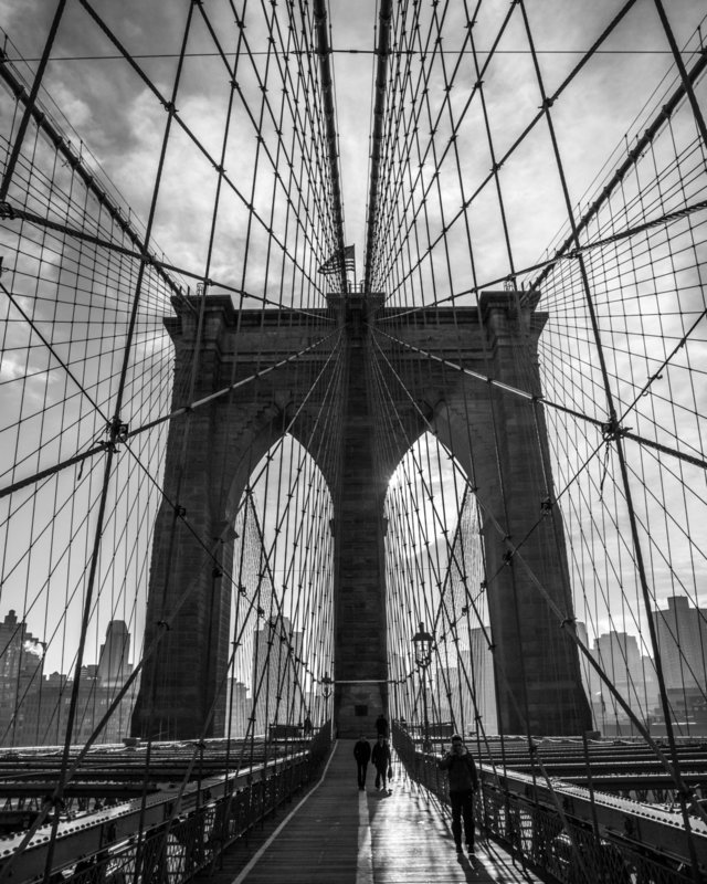 Signed Print | Brooklyn Bridge B&amp;W