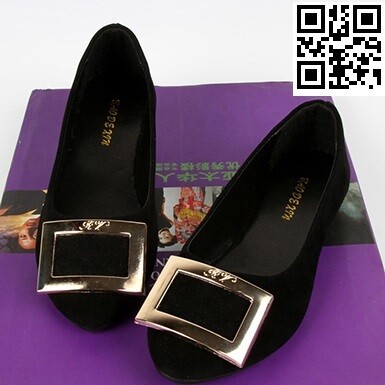 Gold Buckle Accent Flats