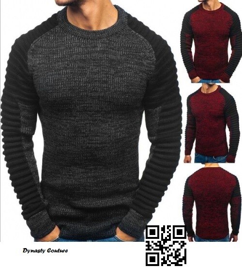 Ribbed Color Tone Long Sleeve Sweater
