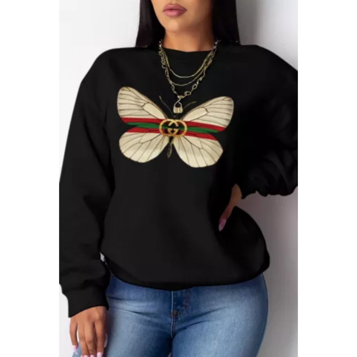 Butterfly C Graphic Long SleeveTop