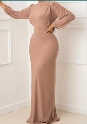 Long Sleeve Elegant Fall Maxi Dress