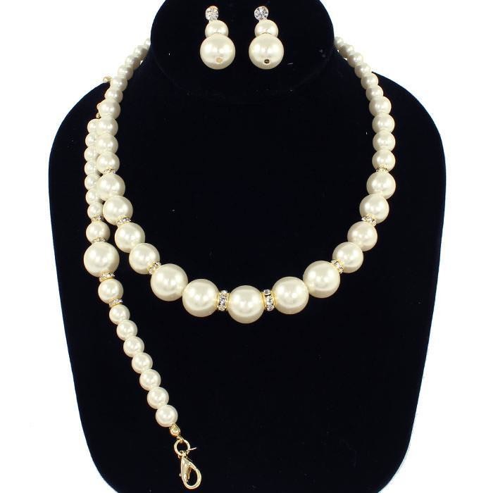 3PC Pearl Necklace Set