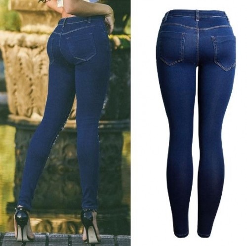 Knee Slit Pearl Detail Skinny Jeans