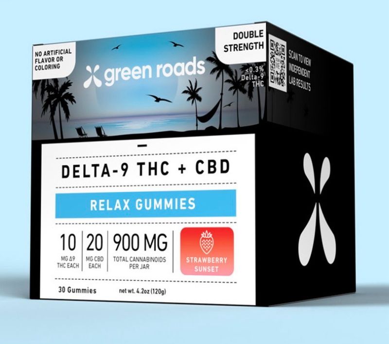 Green Roads Strawberry Sunset THC Relax Gummies - (30ct) 900mg