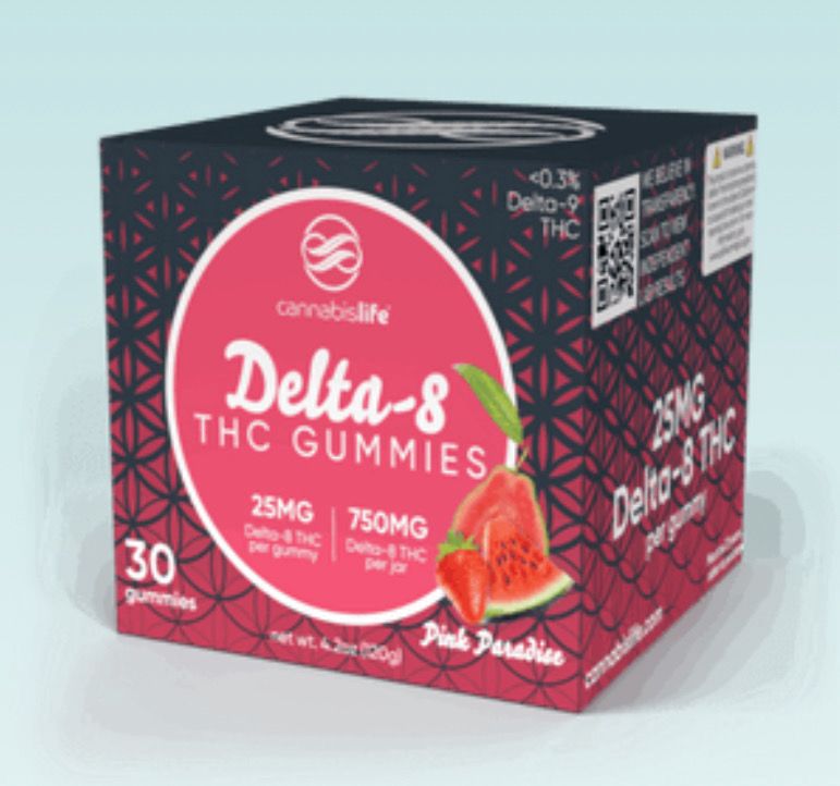 CannabisLife Pink Paradise Delta-8 Gummies - (30ct) 750mg