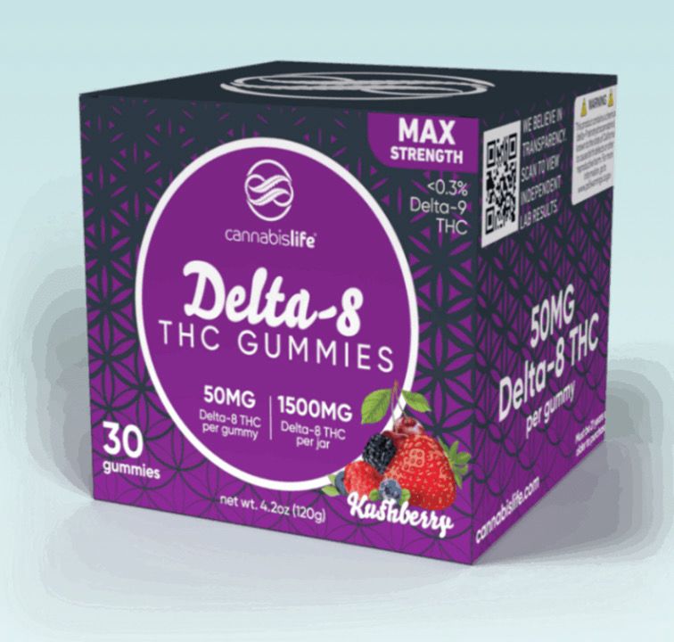 CannabisLife Kushberry Delta-8 Gummies – (30ct) 1500mg