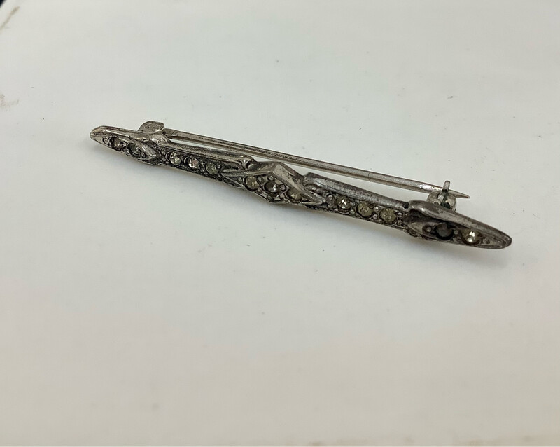 Vintage Crystal Pin SS Pointed