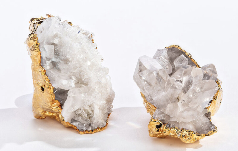 Gilded Quartz Paperweight