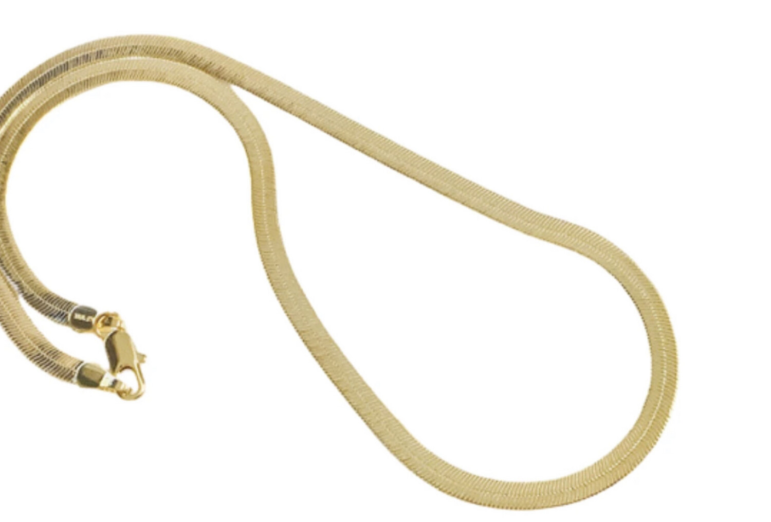 Candace Herringbone 18” 4mm Gold Fill Necklace