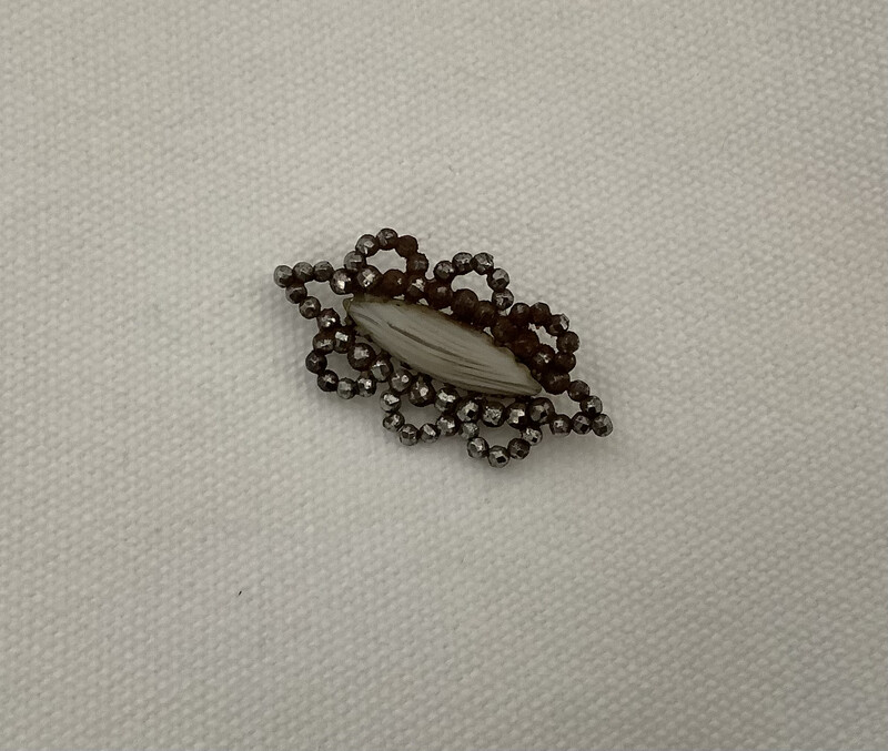 Vintage Floral Glass Stone Pin
