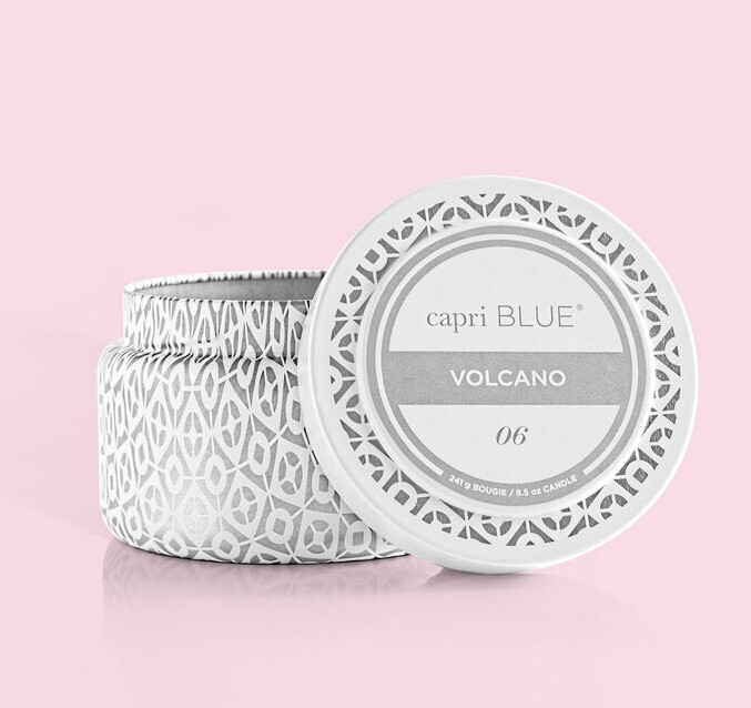 Capri Blue Volcano White Tin 8.5oz Candle