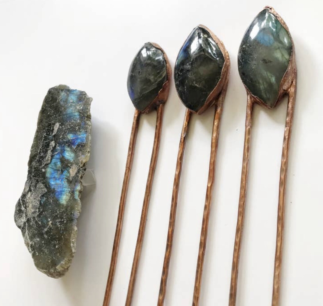 Labradorite Hair Pin