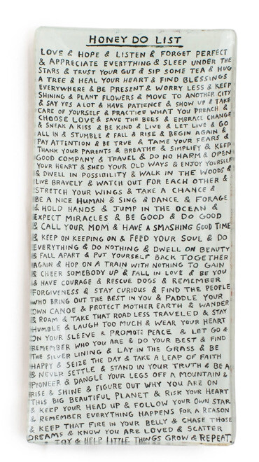 Rectangular Découpage Tray  (5 Designs), Design: Honey Do List