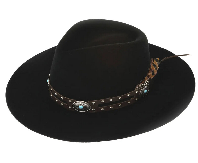 Black Apache Wool Hat