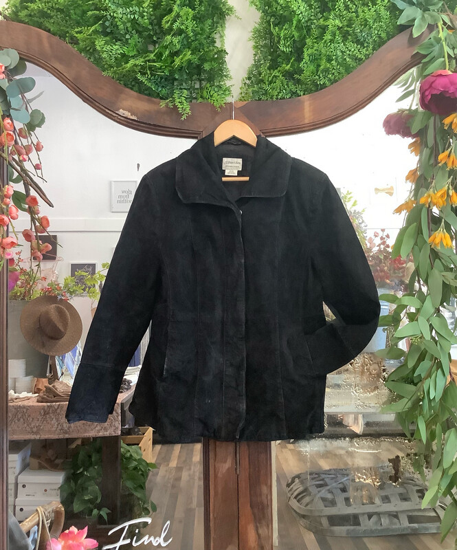 Vintage St. John’s Bay Black Suede Leather Jacket
