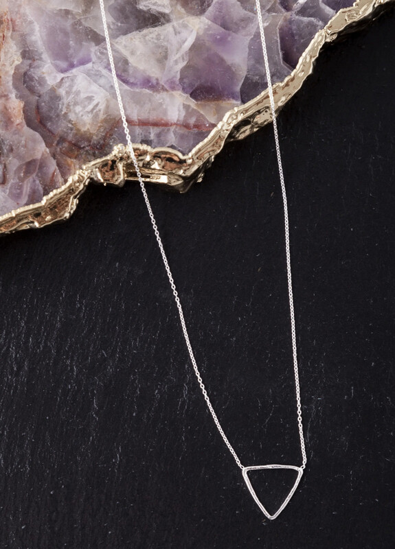 Sterling Silver Triangle Necklace
