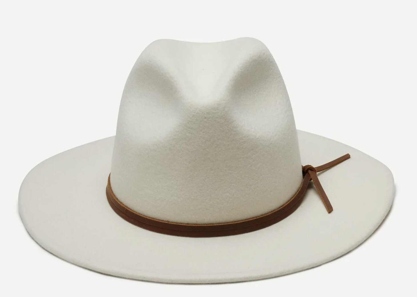 Ryder Cream Leather Trim Felt Hat