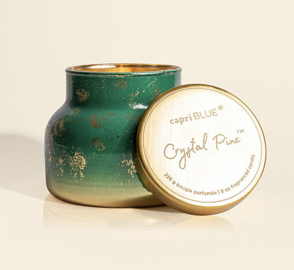Capri Blue Crystal Pine 8oz Glimmer Jar Candle