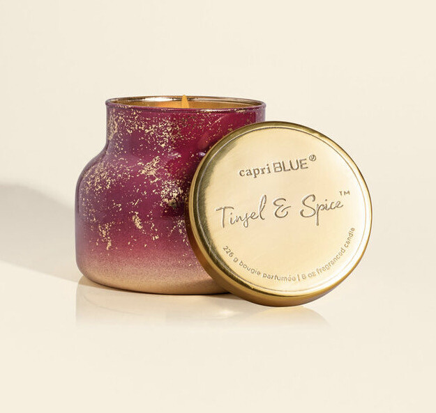 Capri Blue Tinsel Spice 19oz Glimmer Jar Candle