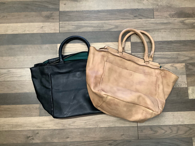 Cognac Lady Leather Tote Bag
