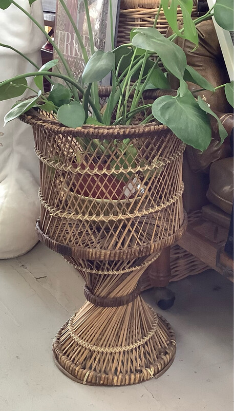 Vintage Wicker Planter