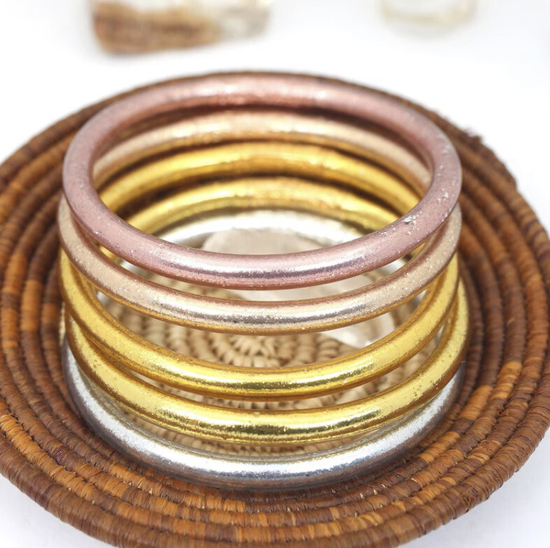 Soft Buddhist Bangle Bracelets (3 Colors)