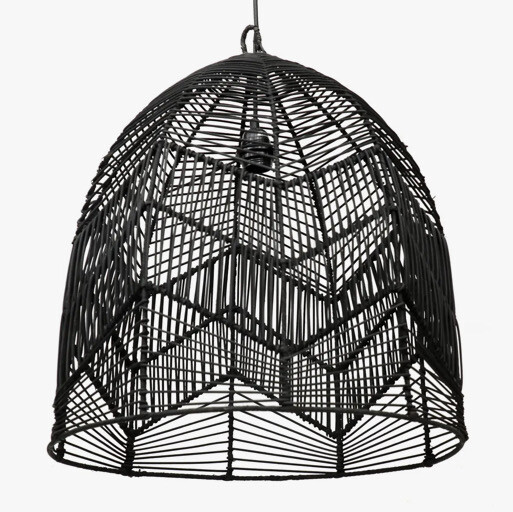 Black Bala Rattan Pendant
