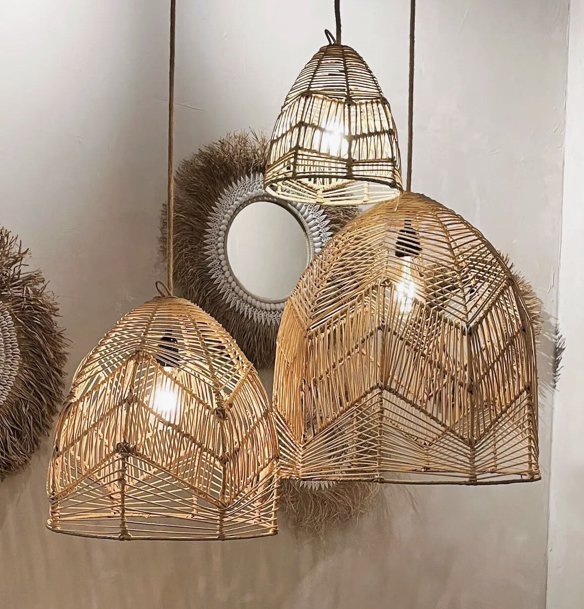 Natural Bala Rattan Pendant