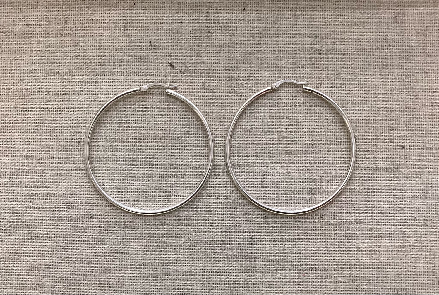2” Sterling Silver Hoop Earrings